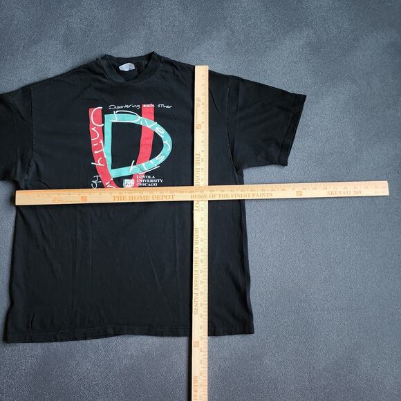 Vintage 90's Loyola University Chicago Diversity Black Shirt XL - Picture 5 of 6